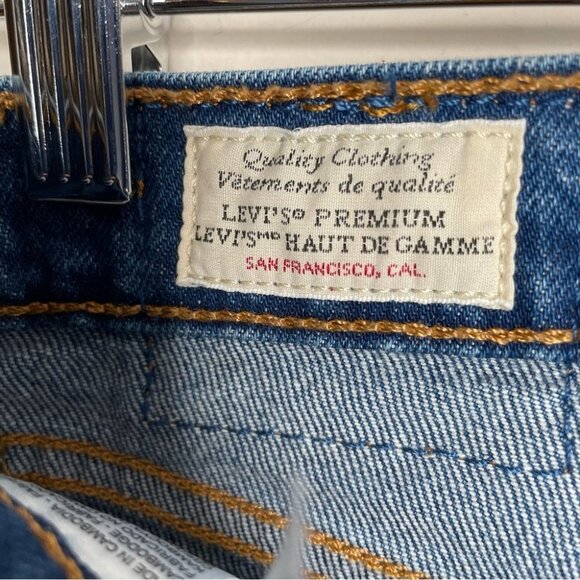 Levi's 501 Classic Jeans Crop Raw Hem Distressed Charleston Fun Blue Size 26 - Picture 6 of 10